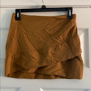 Free People gold stretchy miniskirt